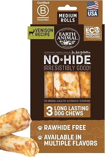 Miniatura 41 de Earth Animal No Hide - Palitos masticables para perros con sabor a mantequilla de maní medio, sin cuero crudo, de larga duración, golosinas