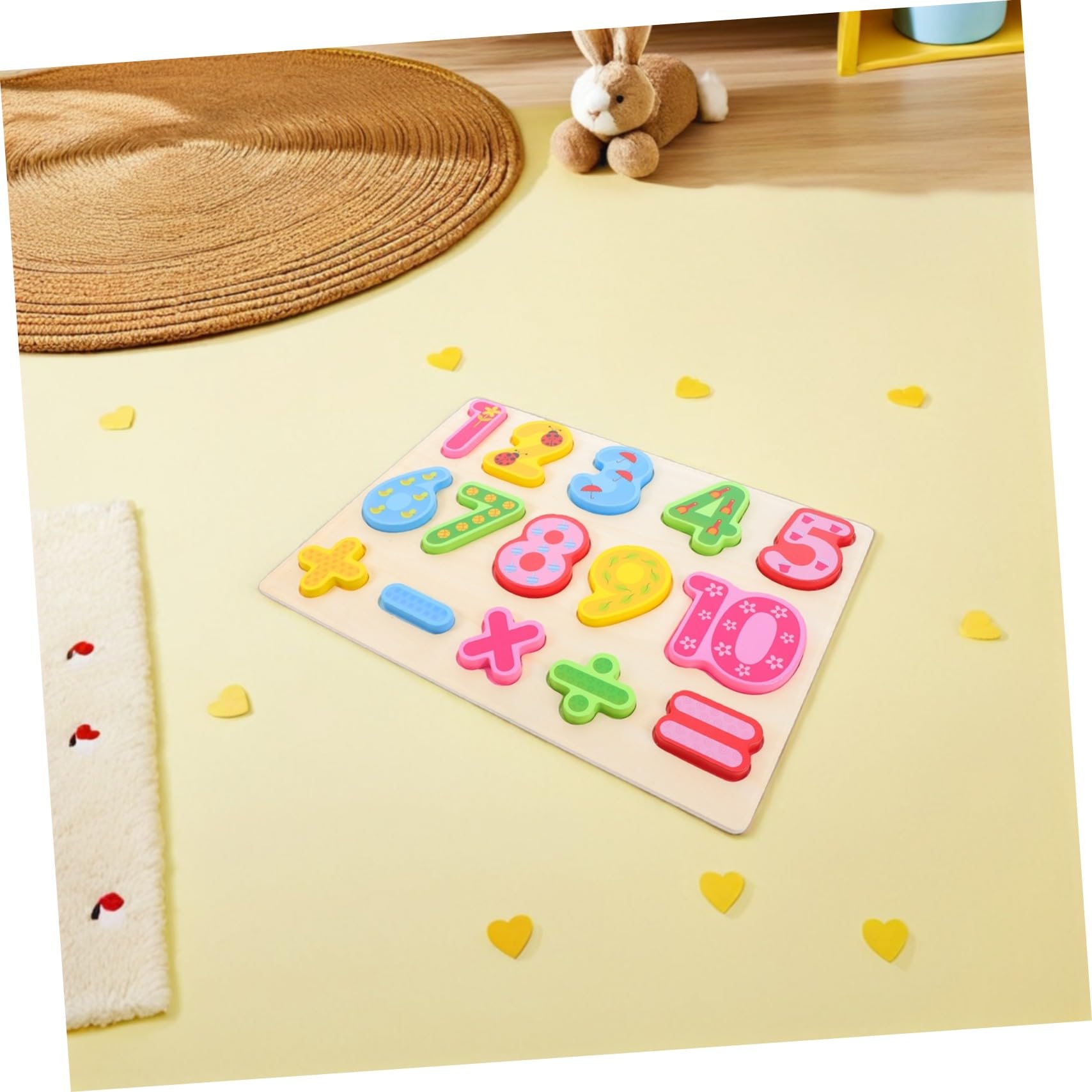 3 Piezas Puzzle de Madera Montessori para Aprendizaje de Alfabeto Números Arábigos y Formas Juguete Educativo para Desarrollo de Habilidades Motoras y Coordinación Visual