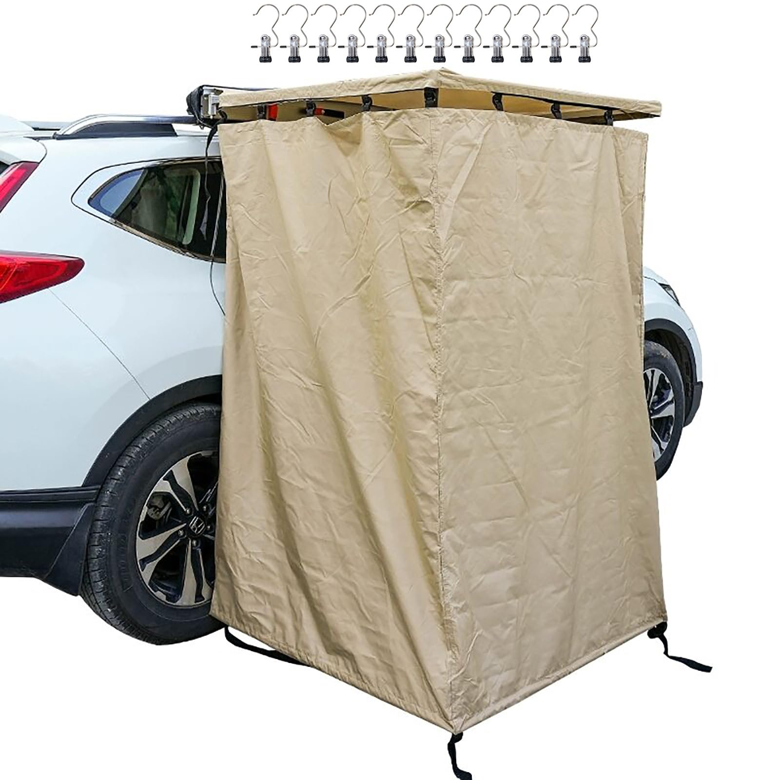 Overland Duschzelt Camping mit Dach, Umkleidekabine Mobil, Auto Seitenduschraum, Tragbares Duschzelt, Toiletten Camping Sichtschutz, 103 x 180 cm