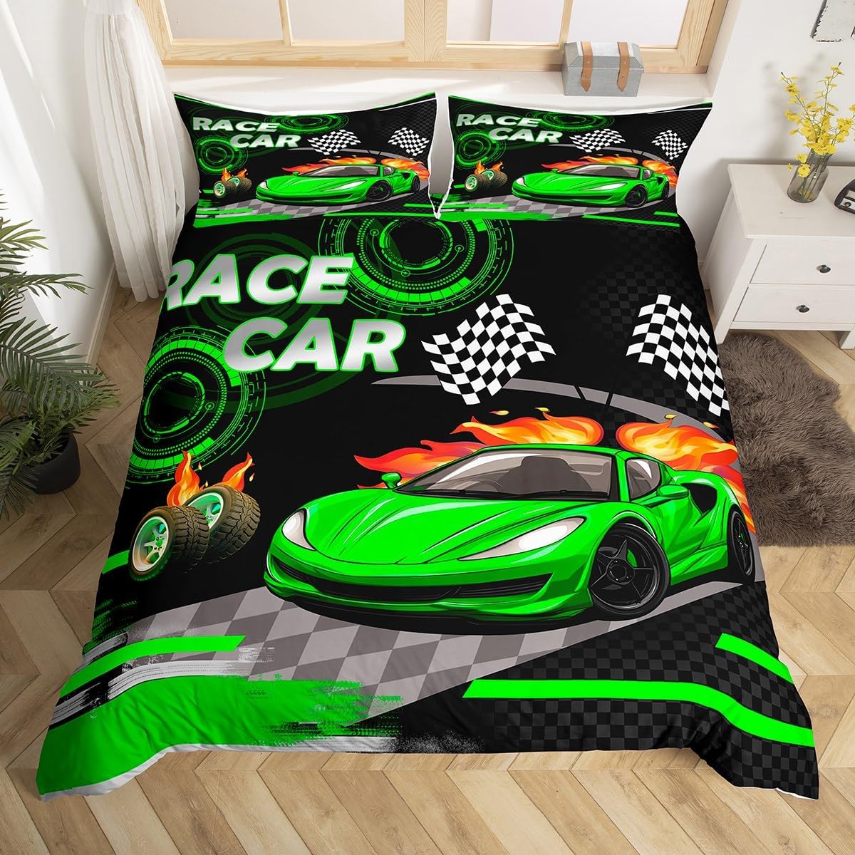 Feelyou Kids Vintage Train Duvet Cover Twin Size Retro Steam Engine Bedding Set Boys Girls Retro Steam Locomotive Train Comforter Cover Set Vehicle Train Bedspread Cover（No Comforter