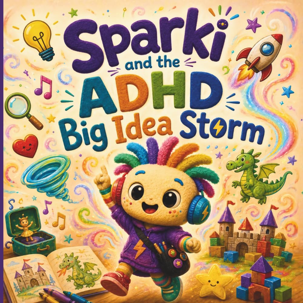 Sparki and the ADHD Big Idea Storm: A Colorful Children’s Picture Book About Big Ideas, Focus, and Learning to Start with One