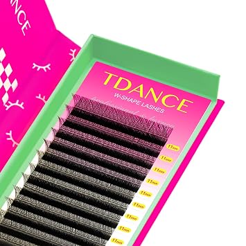 TDANCE YY Lash Extensions Premade Volume Eyelash Fans YY Lashes Matte Black W Lashes Extensions(W-3D-0.07-L,8-15 mm)