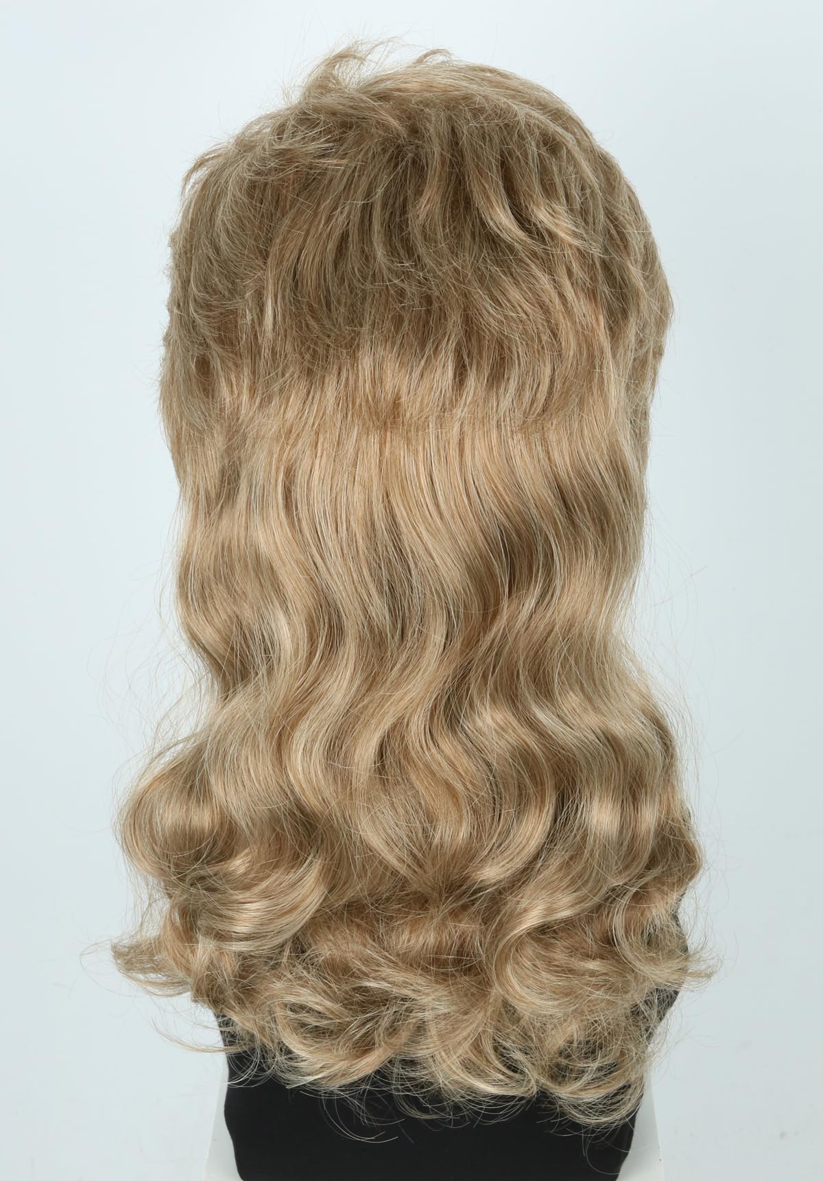 Topcosplay Mens Wig 80s Mullet Wig Light Brown Long Curly Halloween Costumes Party Funny Men Wig - Image 4