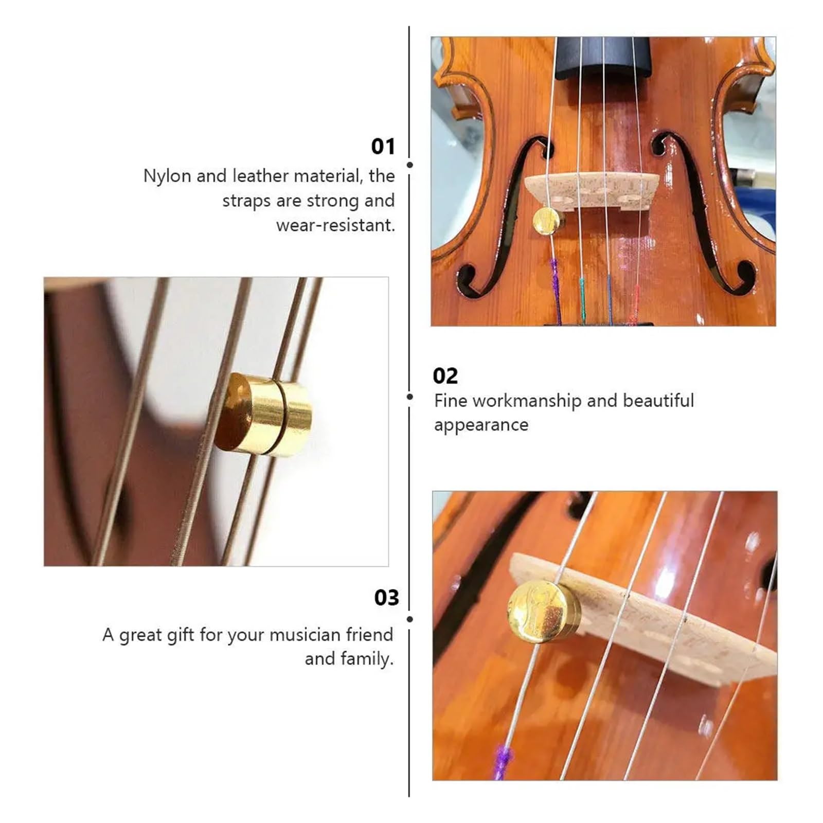 Messing-Wolf-Tonunterdrücker For Violine Und Cello | Messing-Unterdrücker eliminiert Wolfstöne for Violine, Cello und Bratsche