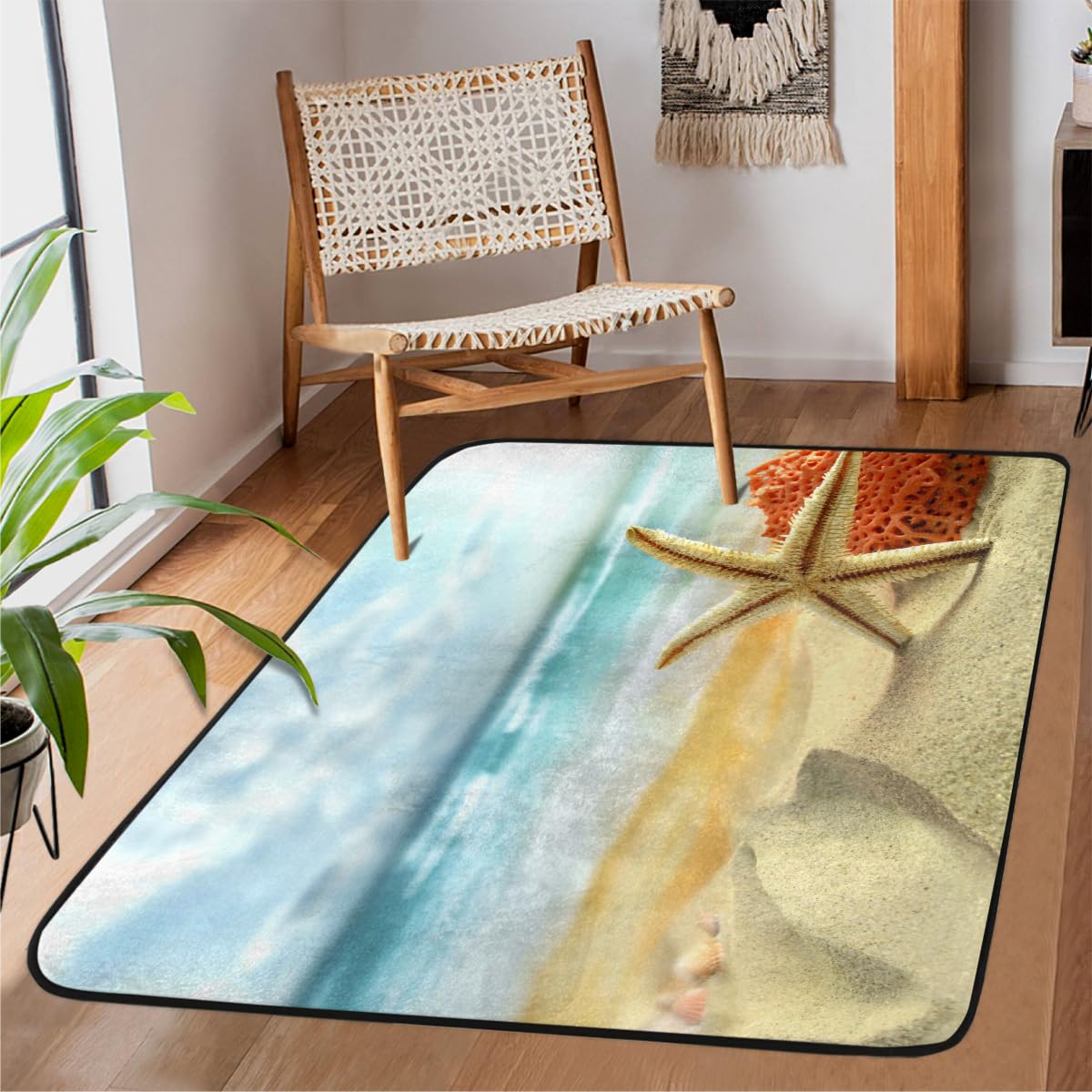 Tapis antidérapant océan lavable en machine pour une chambre toujours propre