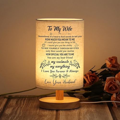 WSYEAR Gifts for Wife from Husband LED Table Lamp Romantic