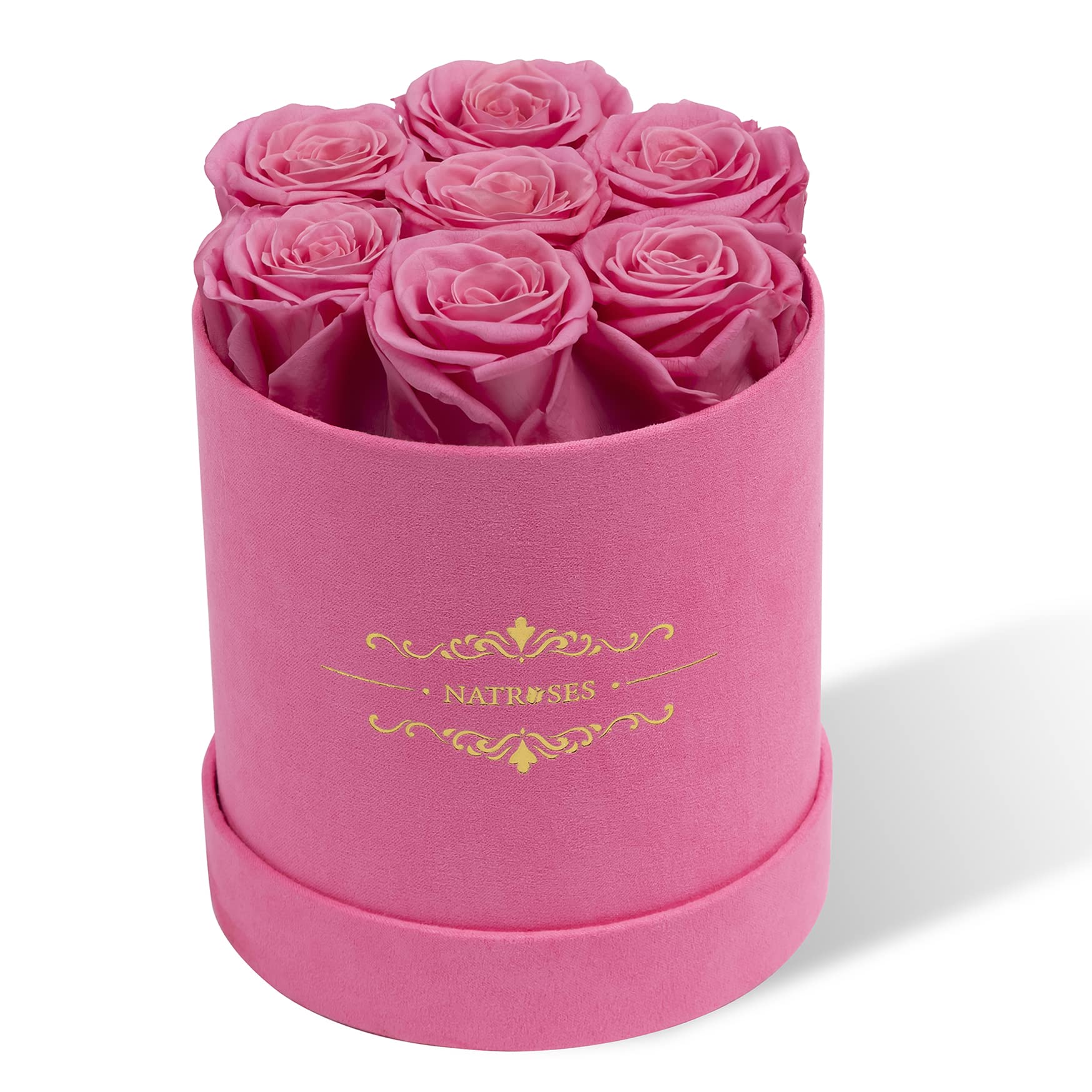 Amazon｜NATROSES プリザーブドローズ ラウンドボックス入り 100%本物