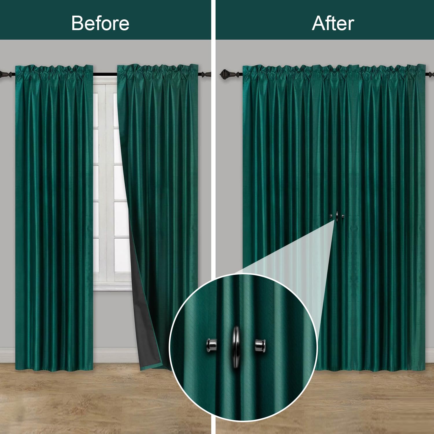 10 Paires D'aimants Pour Rideaux, Pinces Magnétiques En Métal, Aimants