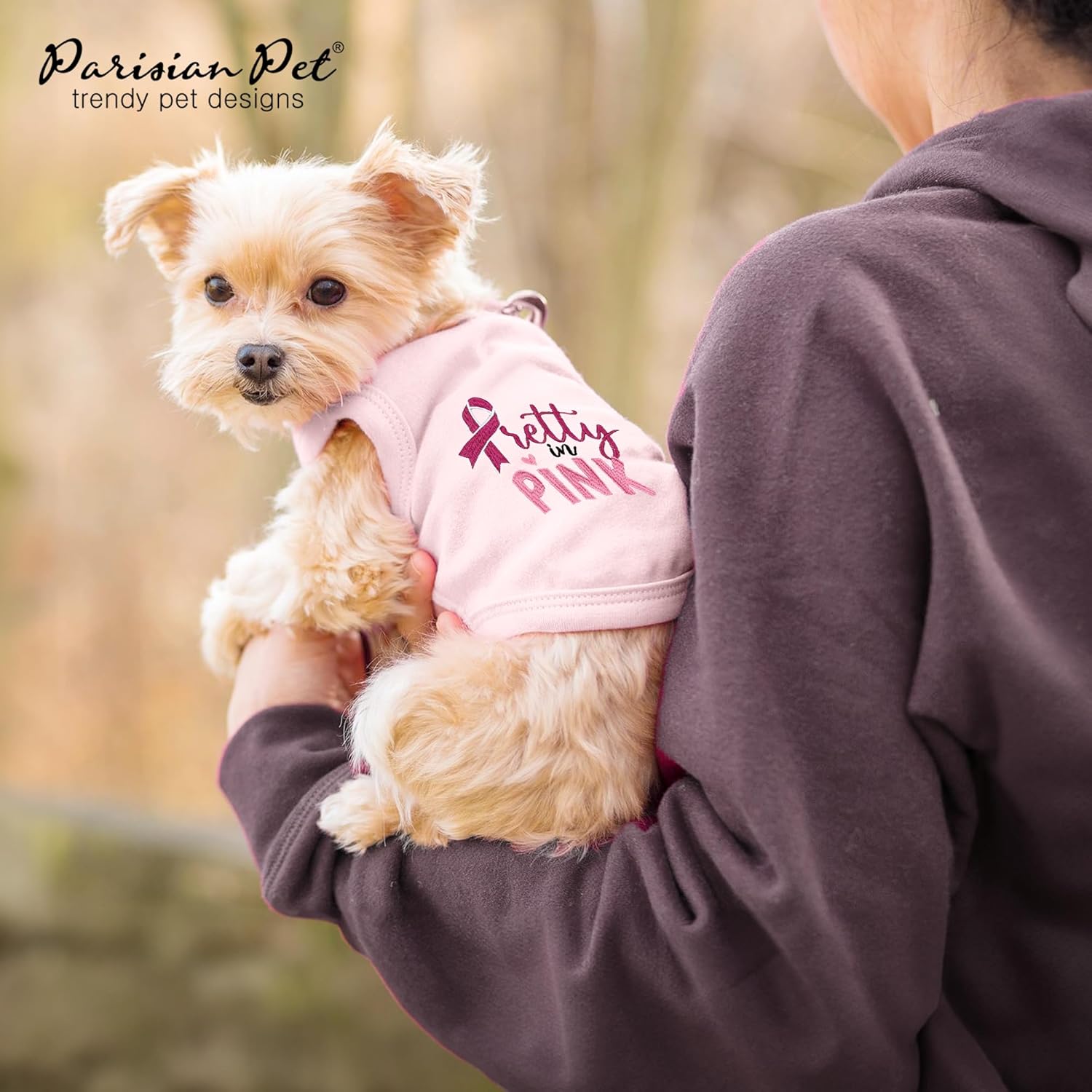 Parisian Pet Dog Shirt – 100% Cotton Shirts for Large Dogs – Trendy Pretty in Pink Sleeveless Puppy Clothes – Soft Breathable Girl Dog Clothes - Stretchy Pet Apparel - Summer Tshirts for Dogs