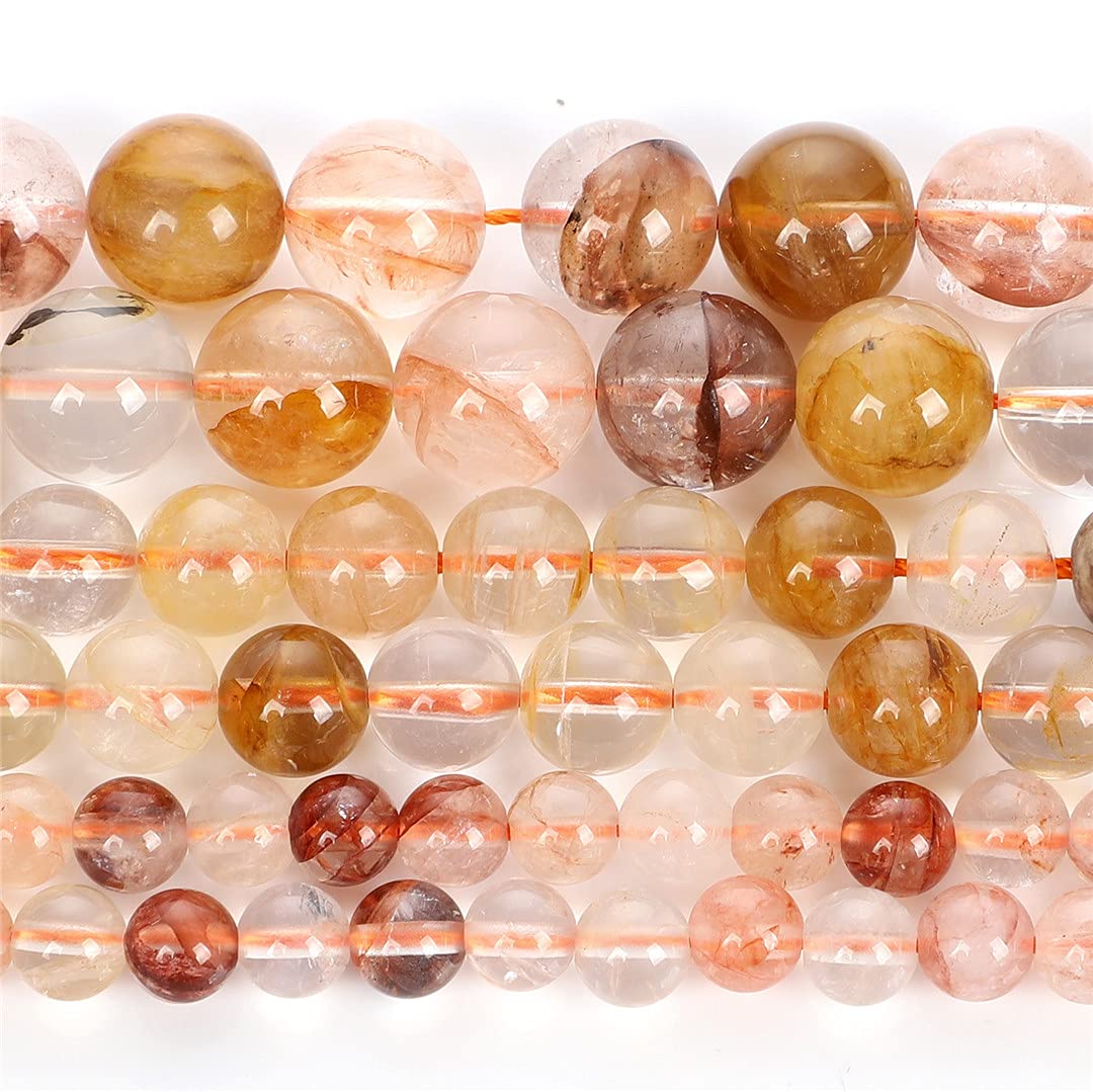 Perles naturelles 10mm fleur rouge pour la création de bijoux lot de 38 pièces