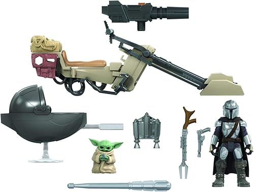Miniatura 2 de Collect Star Wars Mission Fleet - The Mandalorian and The Child- Bicicleta Speeder y figuras de 2 x 2.5 pulgadas. ¡Protege al niño!