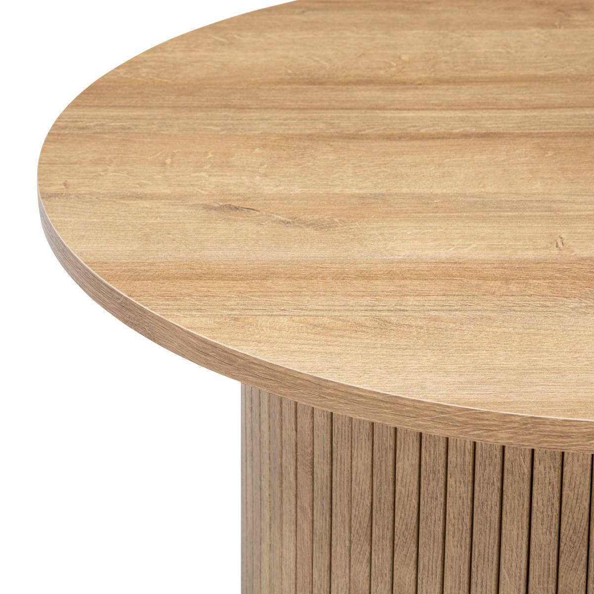 Atmosphera Interior Designer - Tavolino Colva con effetto legno - Tavolino laterale per camera da letto, soggiorno, ufficio - Piano idrorepellente - P70cm x H40cm