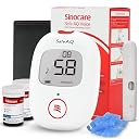 Sinocare PTS(USA) Diabetes Testing Kit/Blood Glucose Monitor Safe AQ Voice/Glucometer with Voice Reminder and Light Warning/Blood Sugar Test with 50Strips & 50Lancets & Case Pack gallery image