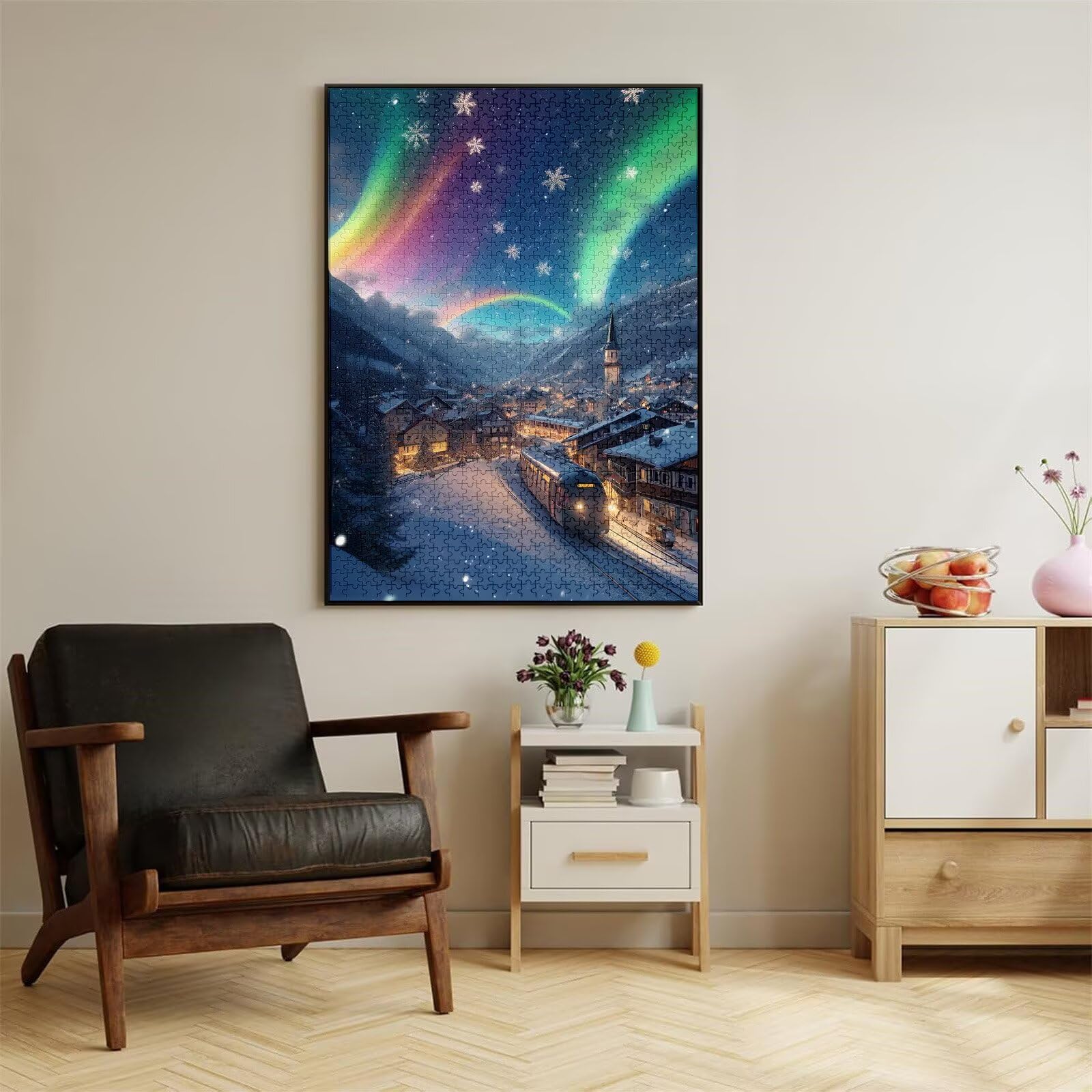 Aurora Puzzle 5000 Teile Kleine Stadt Puzzle Erwachsene, Holzpuzzle Erwachsene, DIY Groß Puzzelmatten, Premium Klassische Wooden Jigsaw, Holzpuzzle ab 14 Jahren für Jungen, Geschenke Mädche S-738