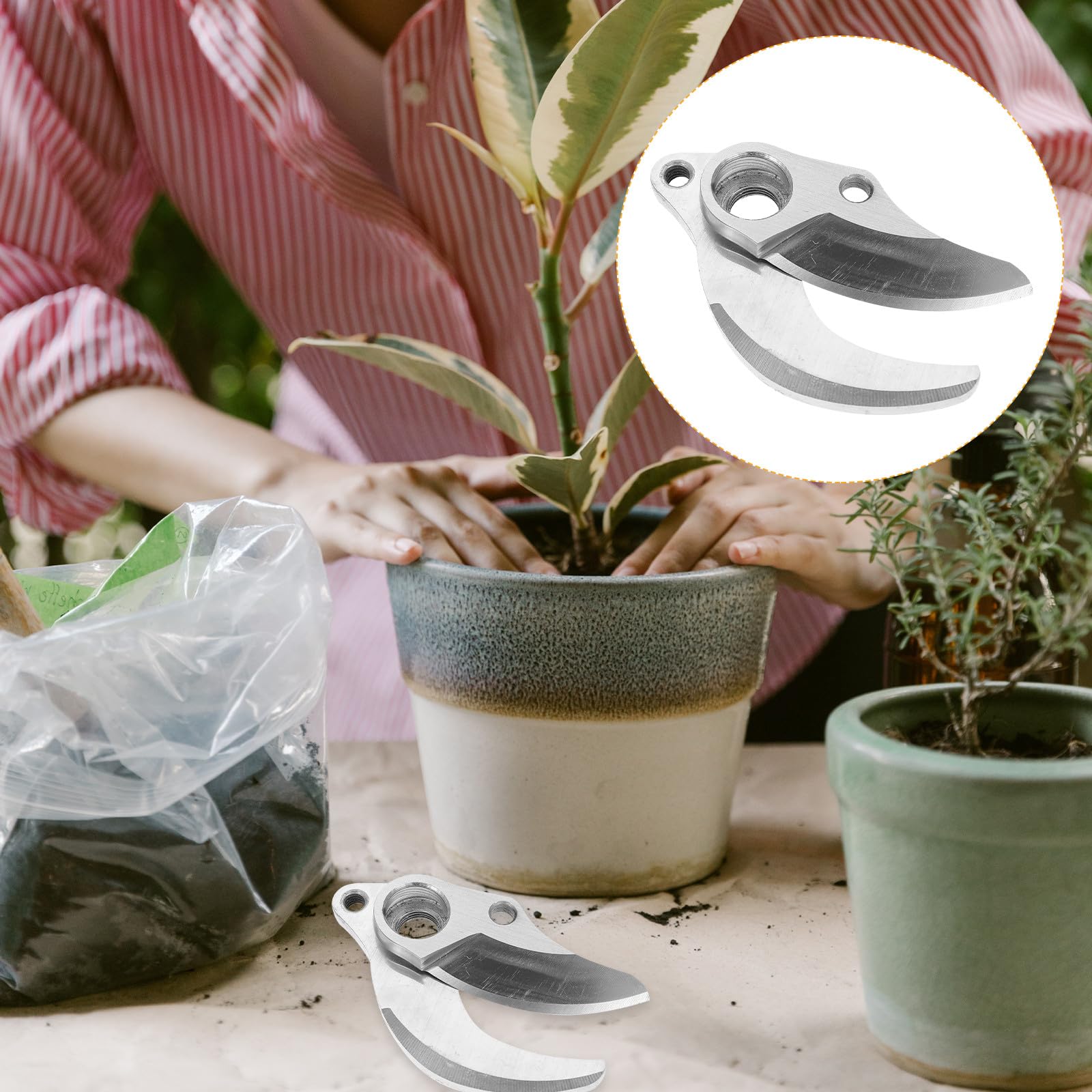 Repuestos de Cuchillas para Tijeras de Podar Eléctricas, Hojas de Acero al Carbono de 30Mm para Uso en Jardinería y Cultivo de Bonsáis