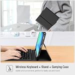 ProCase Keyboard Case with Touchpad for Galaxy Tab S10 FE/S10 Lite/S9 FE 10.9-Inch, Tab S9 11", Detachable Wireless Keyboard Folio Cover with Pencil Holder, Type-C Charging -Black