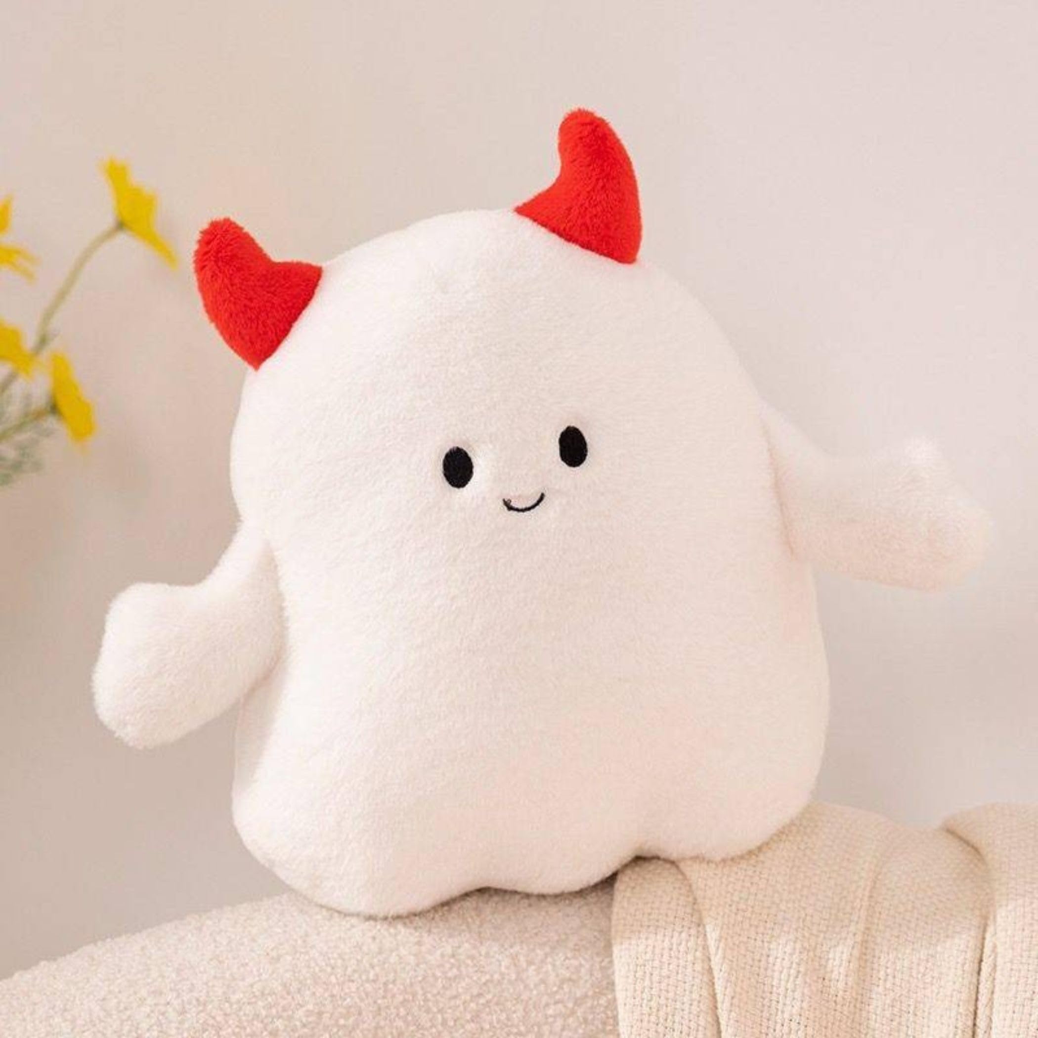 Tickles Halloween Ghost with Horns Soft Stuffed Plush Toy for Kids