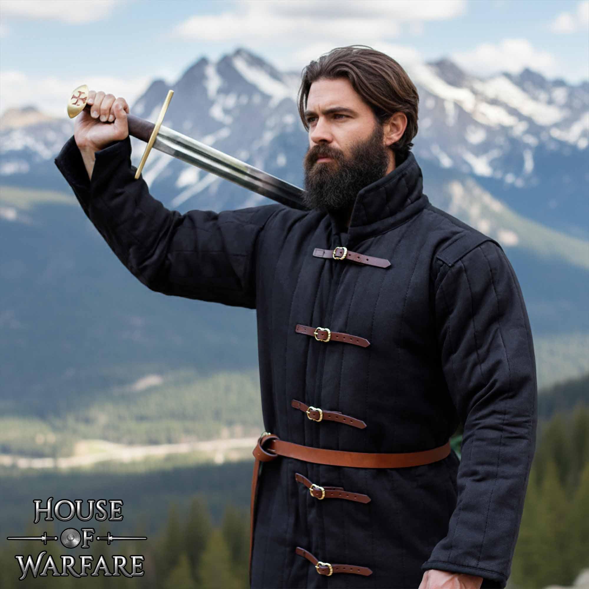 Medieval Gambeson Veste pour homme | Manteau rembourré Gambeson 13ème siècle 2 couches – Vêtement matelassé en coton arming wear