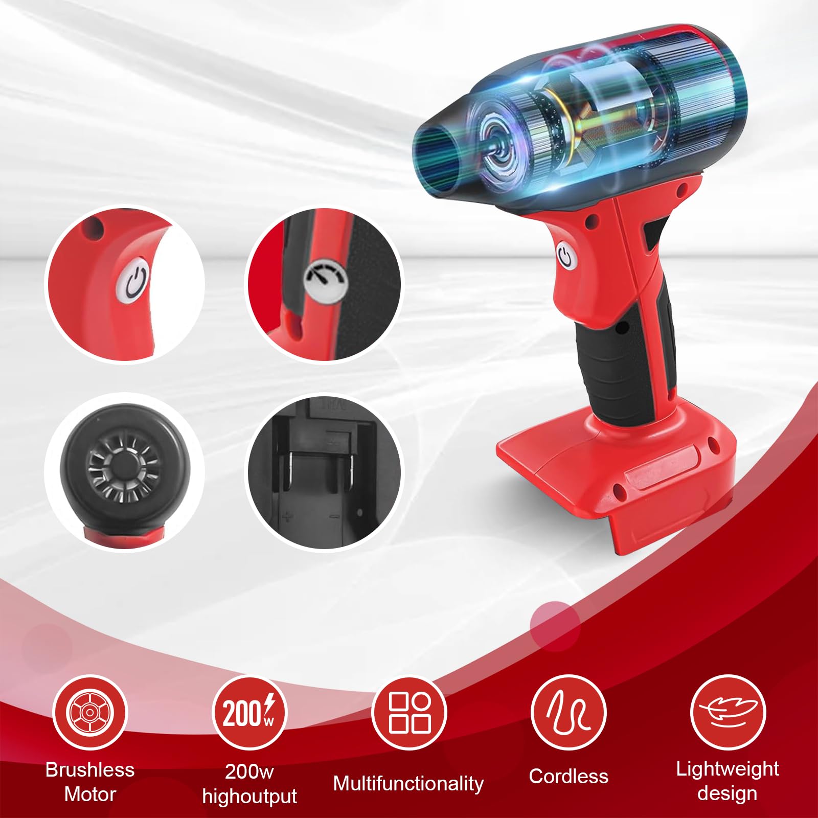 Soffiatore Aria Compressa Einhell 18V - Aspirapolvere Portatile Per PC E Auto Senza Batteria - Foto 11