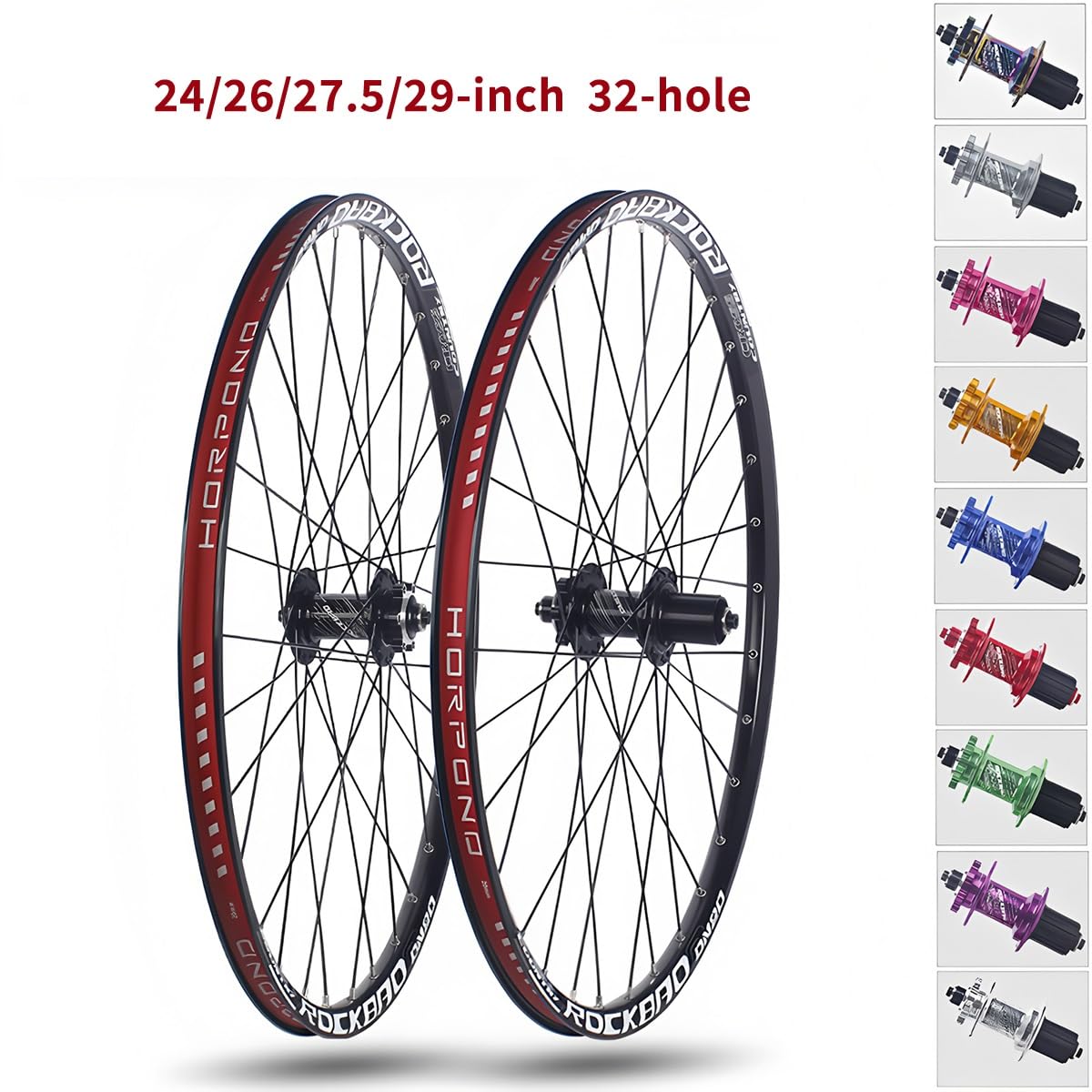 24/26/27,5/29 Zoll MTB Laufradsatz Aluminiumlegierung Felgen 32 Loch Steckachse Vorderrad 12/15 X 100 Mm Hinterrad 12 X 142 Mm Laufrad Scheibenbremse Nabe for 7-11-fach