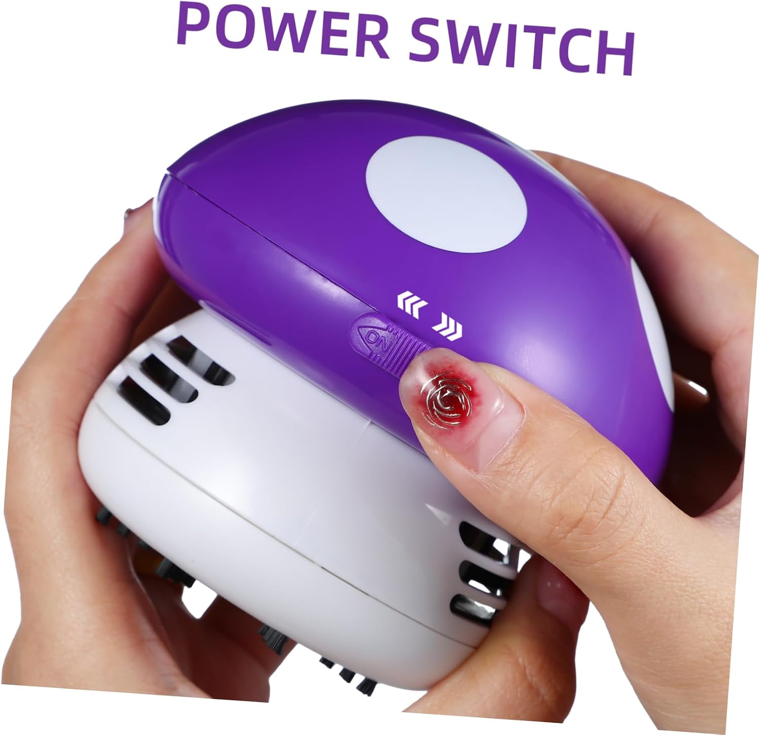 VOSAREA Mushroom Mini Desk Vacuum Handheld Tabletop Cleaner Portable Mini Vacuum Efficient for Kitchen No Wire Needed