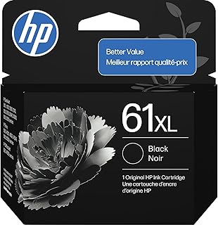 HP 61XL 블랙 대용량 잉크 | DeskJet 1000, 1010, 1050, 1510, 2050, 2510, 2540, 3000, 3050, 3510; Envy 4500, 5530; OfficeJet 2620, 4630 | C0PA4AN 중국 563W... N|Packaging은 다를 수 있음