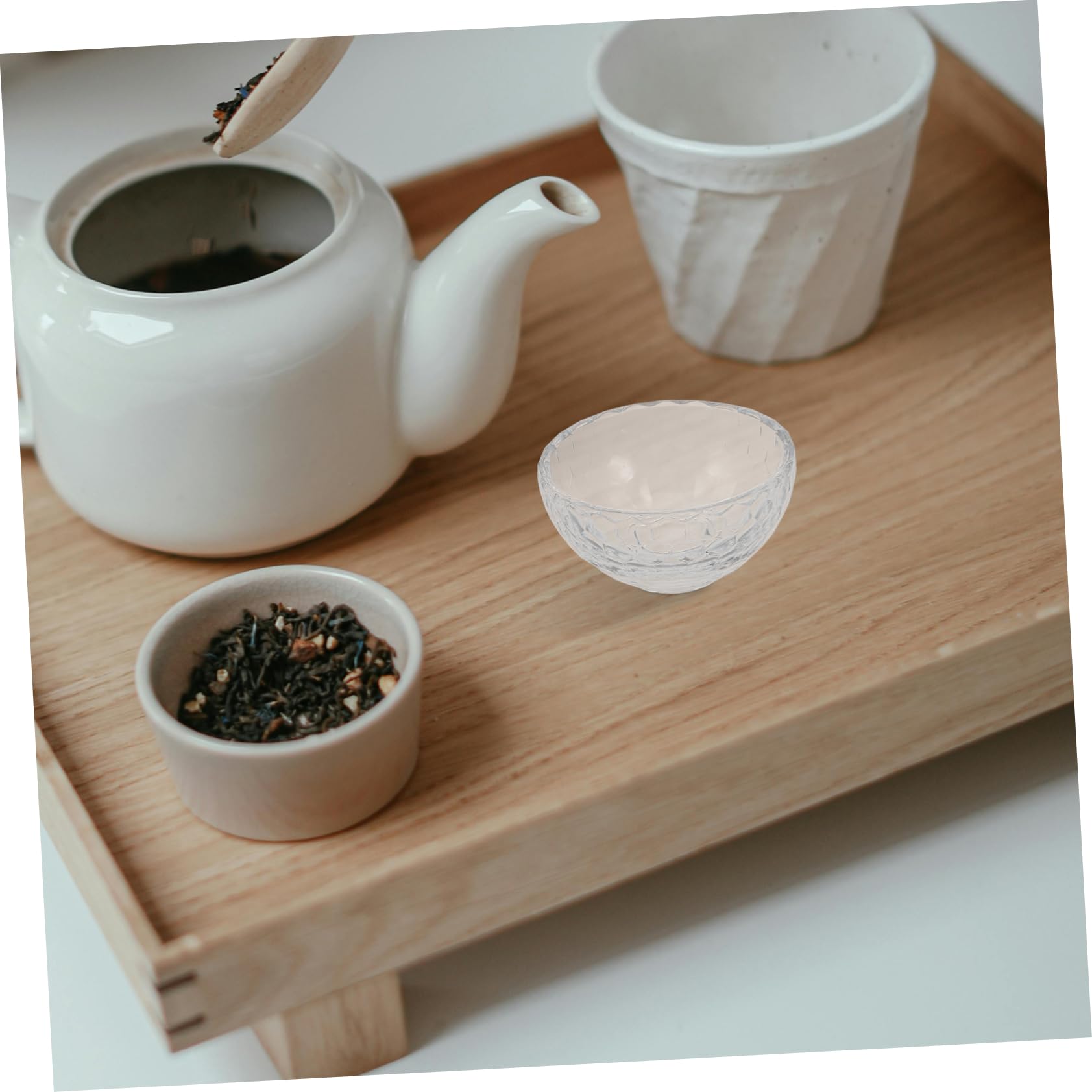 SOLUSTRE Juego de 5 Tazones Pequeños de Vidrio Grueso para Uso en Casa, Estilo Japonés Creativo y Resistente para Servir Comidas y Exhibir Creaciones Culinarias