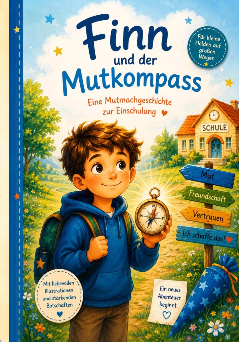 Finn und der Mutkompass: Eine Mutmachgeschichte zur Einschulung (Mut für den ersten Schultag)