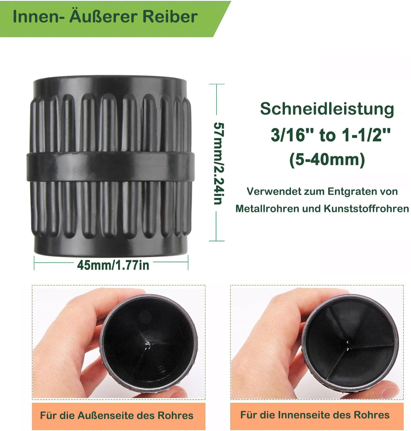 Rohrschneider Set 5-50mm mit Entgrater,Vielseitiger Rohrabschneider