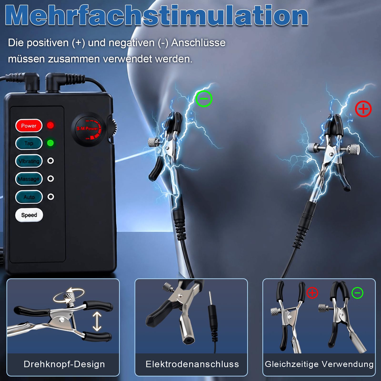 Électrostimulation Plugs Anals Prostate Stimulant Homme en Acier Inoxydable | Électrique Stimulation Pinces À Tétons Stimulateur Point G Femme Electroshock Butt Plug SM Jouets Sexuels Sex Toýs Homme