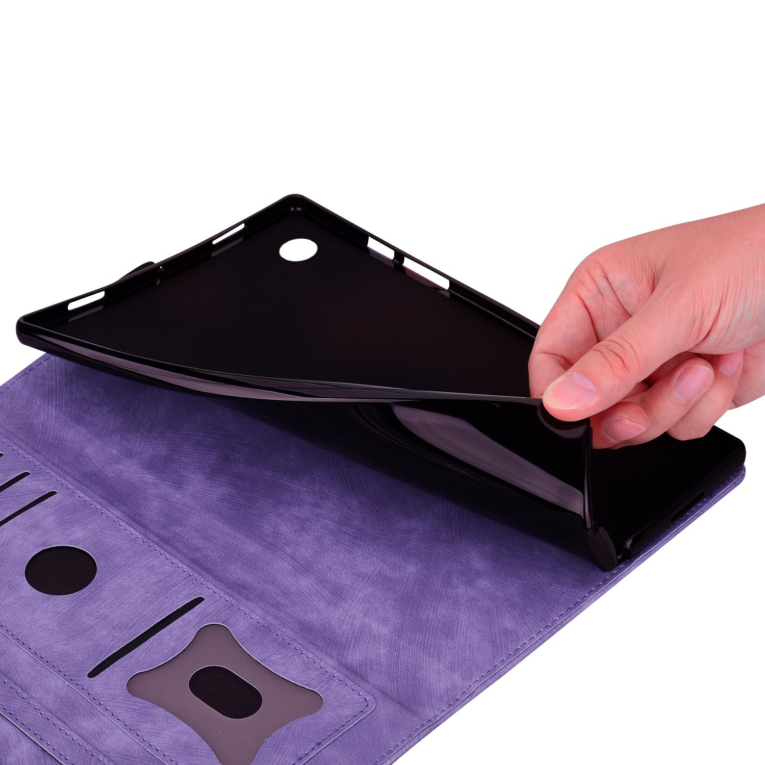 Custodia A Portafoglio TEENO A9 Plus HD In Eco-Pelle – Ultra Sottile Con 2 Finestre, Chiusura Magnetica, Universale