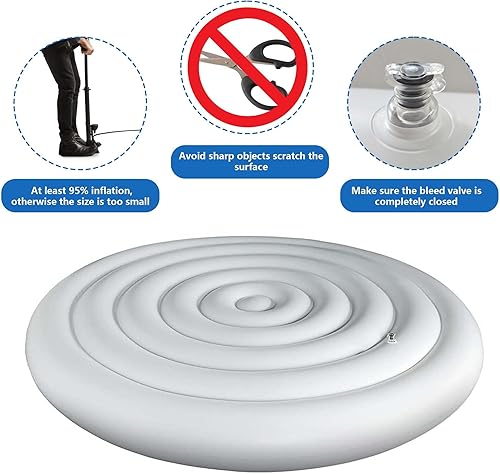 Miniatura 4 de Tlswshsy Cubierta inflable para bañera de hidromasaje de 5.4 pies, tapa de ahorro de energía para bañera de hidromasaje redonda, cubierta protectora