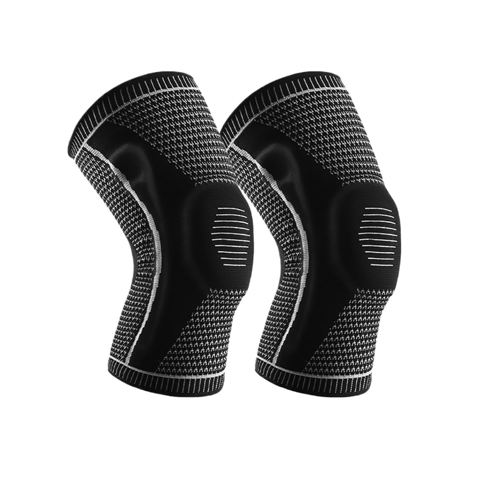 MRKU Genouillères de Sport antidérapantes, Maintien et Protection, Sangle Demi-pièce, Protection rotulienne et ménisque Interne, en Silicone, Compression, orthèses de Sport, Basketball, Course à Pied