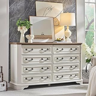 T4TREAM Farmhouse 8 Drawers Dresser for Bedroom, 54