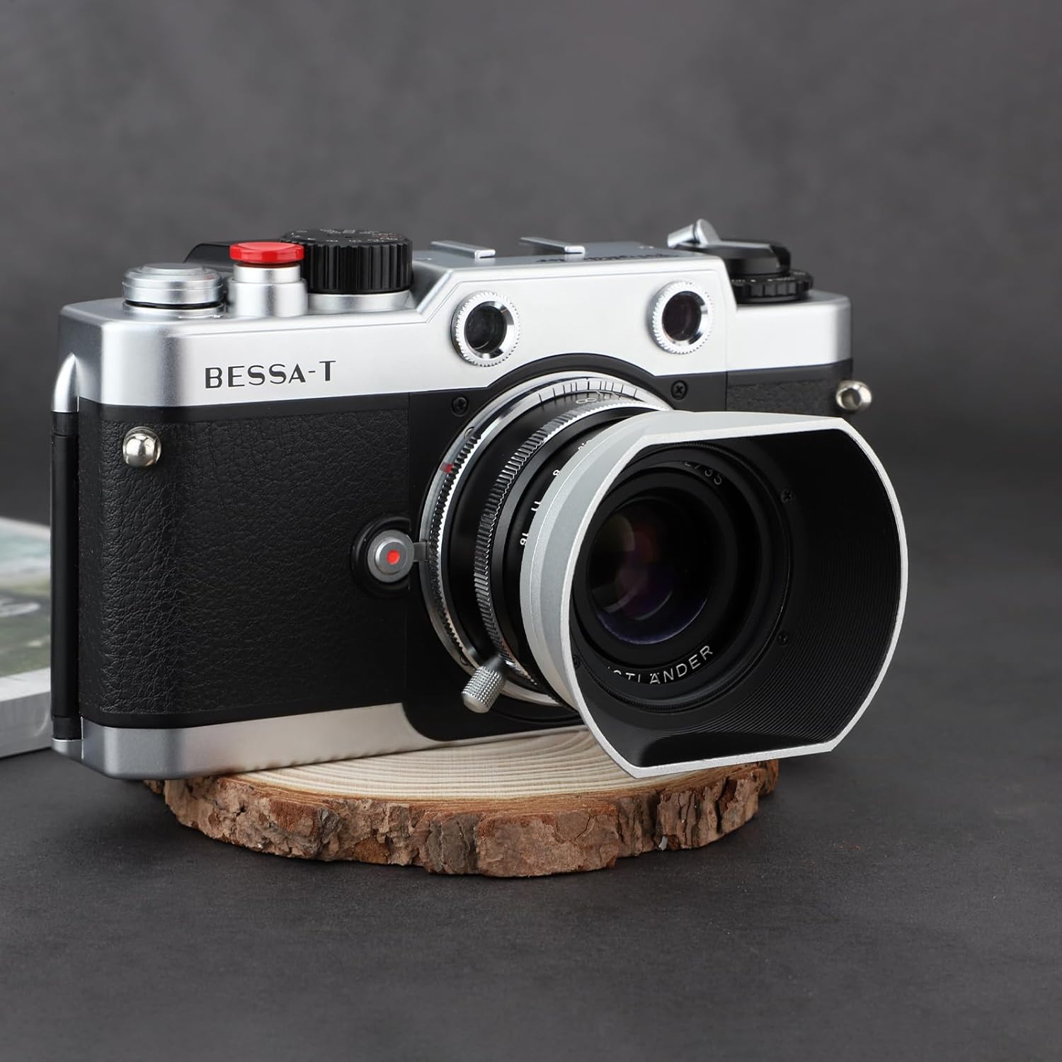 Haoge LH-VM12W Bayonet Square Metal Lens Hood Shade for Voigtlander 35mm f2 1:2/35 & 35mm f1.5 Type II Ultron Aspherical Vintage Line VM Lens Replace LH-12,Silver