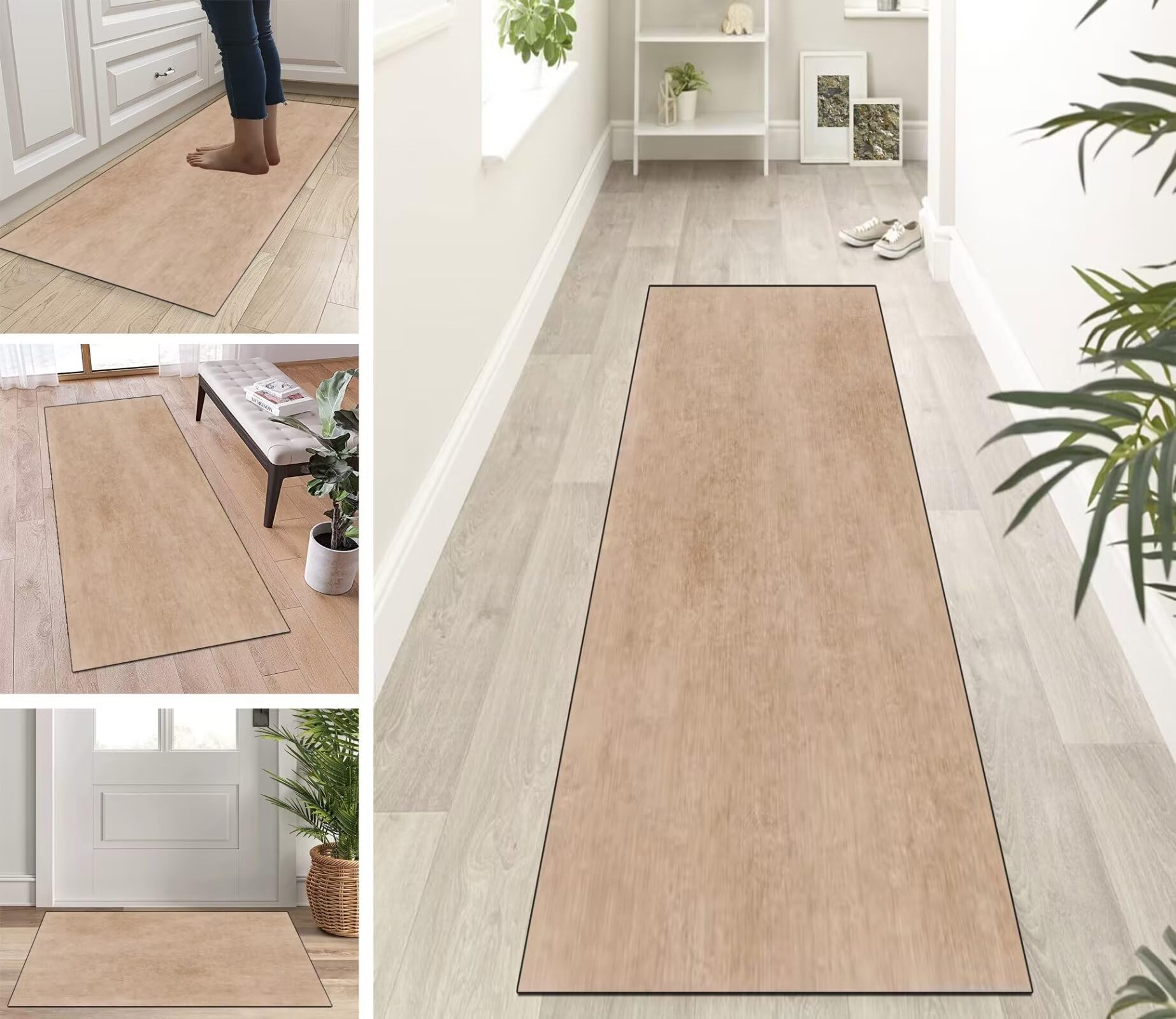Tapis de couloir moderne long tapis de cuisine en polyester
