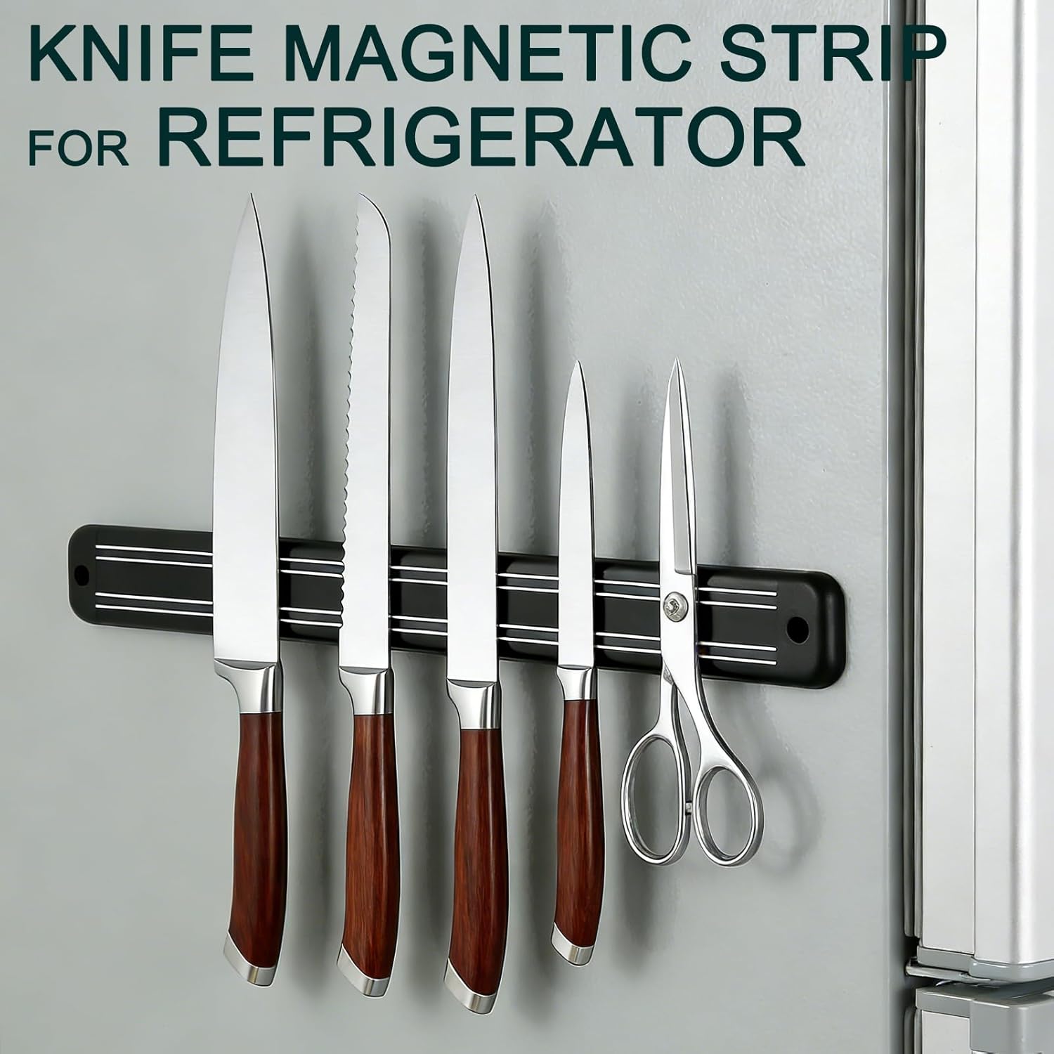 Magnetic Knife Strips（13 Inch Length),Magnetic Knife Holder for Wall/Refrigerator,Magnetic Knife Bar with Multi-Purpose Functionality as a Knife Holder, Knife Strip, Magnetic Tool Organizer