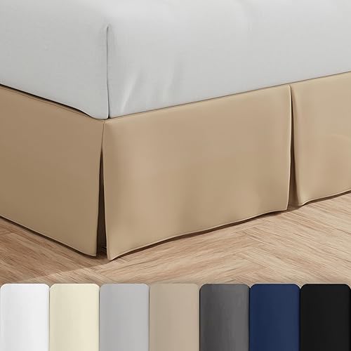 Miniatura 9 de Bed Maker's Never Lift Your Mattress - Falda de cama clásica de 14 pulgadas de longitud, caída plisada y estilo