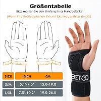 FREETOO Csuklótámasz 3 fémes merevítővel, csukló rögzítő szilikon párnával 6