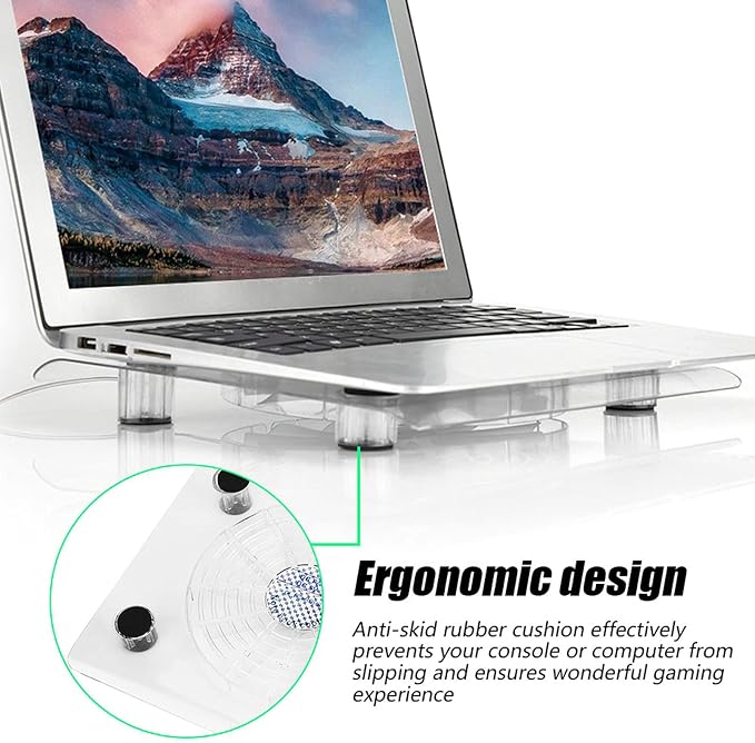 Ultra Quiet Laptop Cooler USB con luces LED RGB miniatura 7