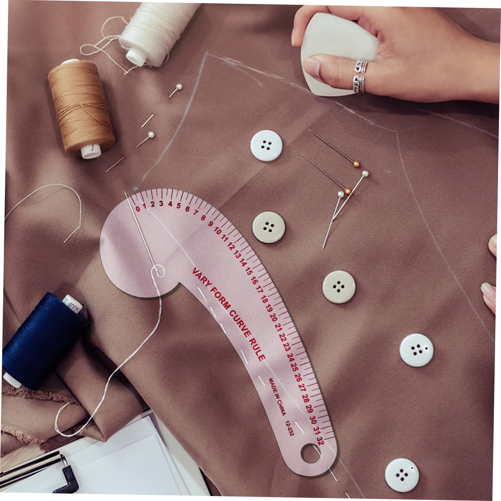 Hohopeti Kurvenlineal Satz aus Kunststoff für Nähen mit Flexiblem Leichtem French Curve Design Nähzubehör zum Schneiden und Vorlagen Erstellen