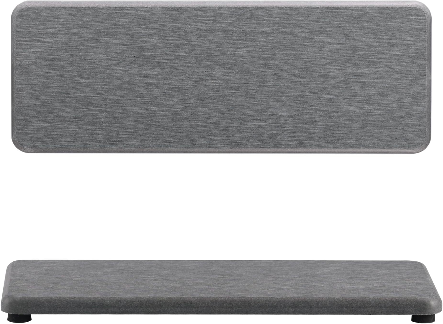 2 Pcs Water Absorbing Stone Trays, Kitchen/Bathroom Sink Soap Dish, Diatomite Tray Used for Hand Soap & Cosmetic Bottles in The Modern Home, 3.15" W x 8.7" L, Gray