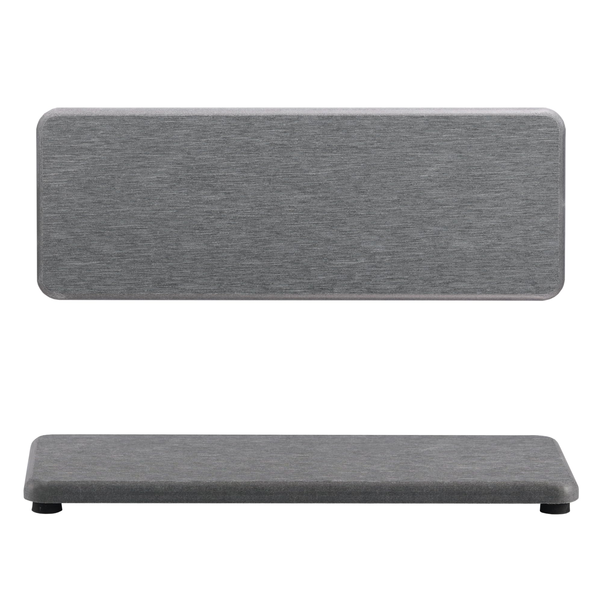 2 Pcs Water Absorbing Stone Trays, Kitchen/Bathroom Sink Soap Dish, Diatomite Tray Used for Hand Soap & Cosmetic Bottles in The Modern Home, 3.15" W x 8.7" L, Gray