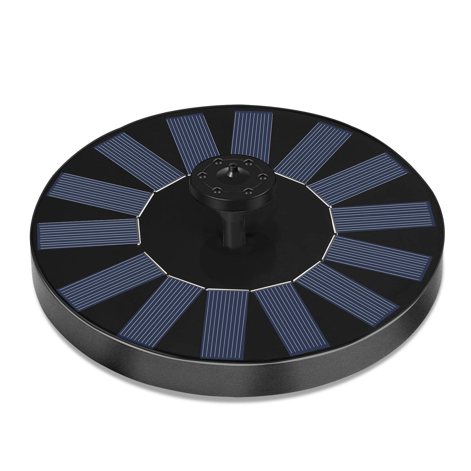 Solar Floating Fountain Pump, Solar Fountains for Gardens, Automatic Solar Water Fountain with 4 Replaceable Sprayers, Solar Fountain for Bird Bath, Water Features, Ponds, Swimming Pools