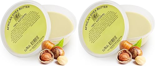 Miniatura 9 de Mantequilla de karité africana pura sin refinar de Ghana"IVORY" 8 onzas. Contenedor: