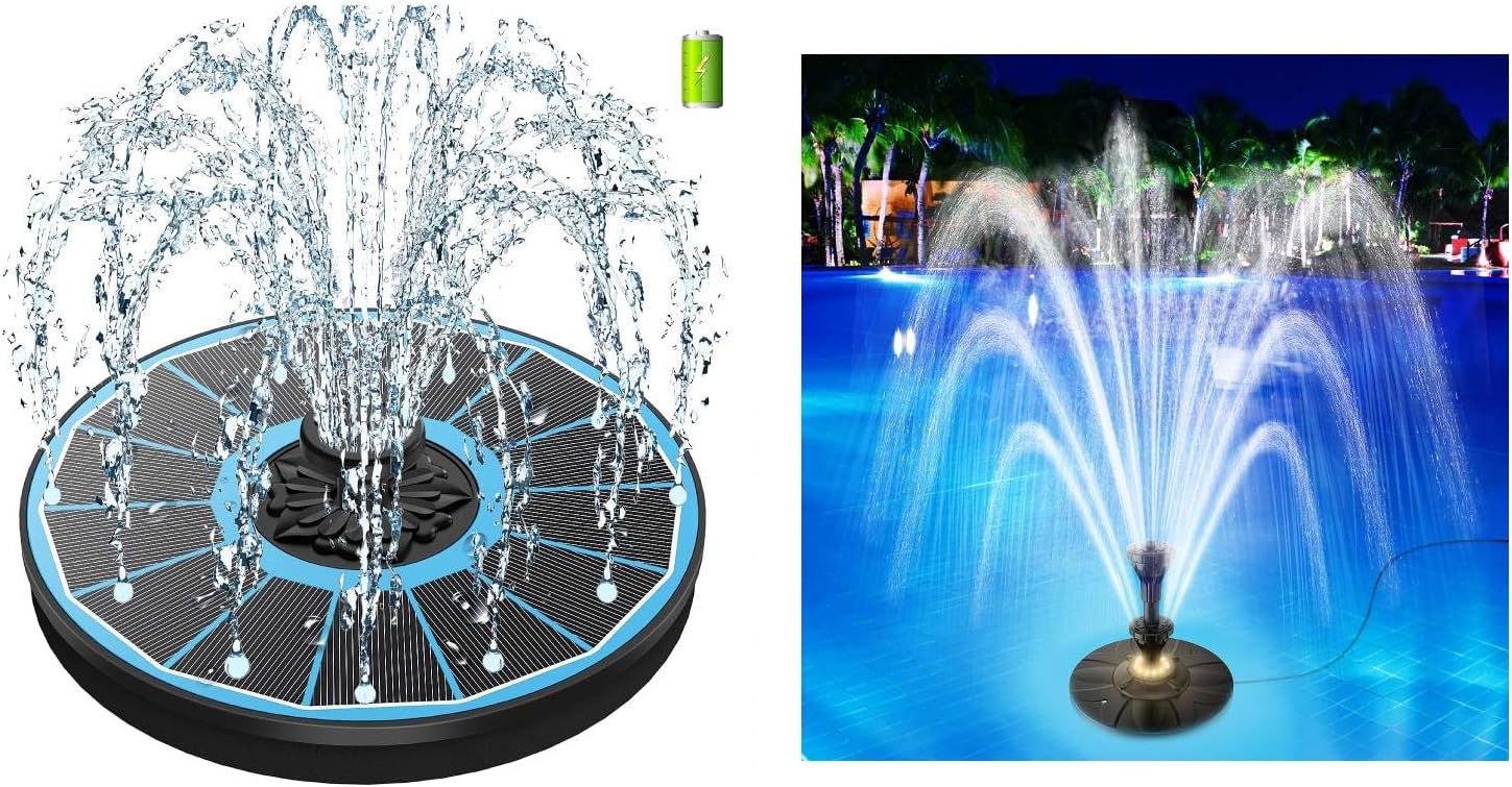 SZMP Solar Fountain Working On Cloudy Day+SZMP Upgraded Floating Pool Fountain
