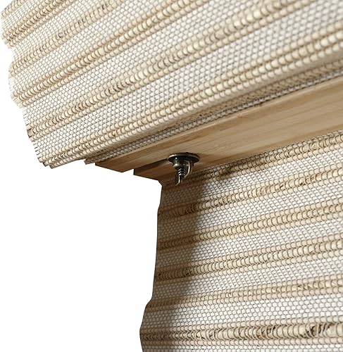 Miniatura 9 de TWOPAGES Persiana romana de bambú sin cordón para ventanas de interior de cocina, filtro de luz, persiana enrollable hecha a medida para el hogar,