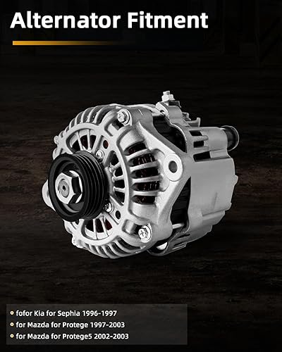 Miniatura 5 de OCPTY Alternadores 13719 AMT0107 A2TB0191 aptos para Mazda Protege 1999-2000 1.8L 2002-2003 1.6L 2001-2003 2.0L Alternadores de repuesto automotrices