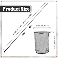 Vista 3 de Windyun Red de captura de aves de corral con poste telescópico de acero inoxidable para aves de corral al aire libre