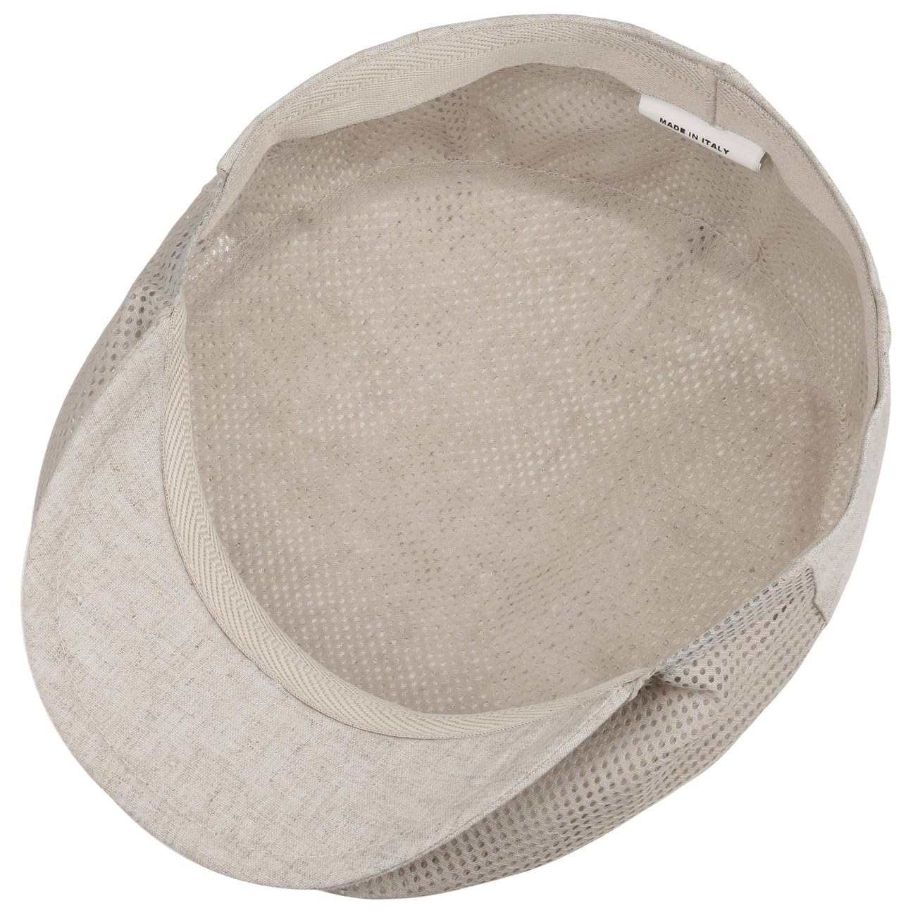 LIPODO Gorra de Lino Beis Hombre Visera 60% algodón 40% Lino Made in Italy Primavera Verano